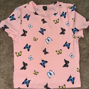 Pink Butterfly Shirt
